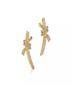 Earrings in Yellow Gold with Diamonds